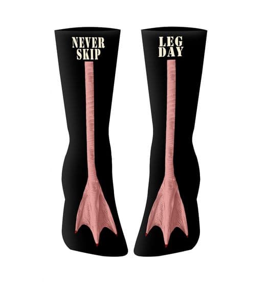 Never Skip Leg Day Gym  Humour Socks