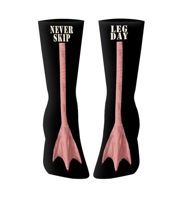 Never Skip Leg Day Gym Humour Socks
