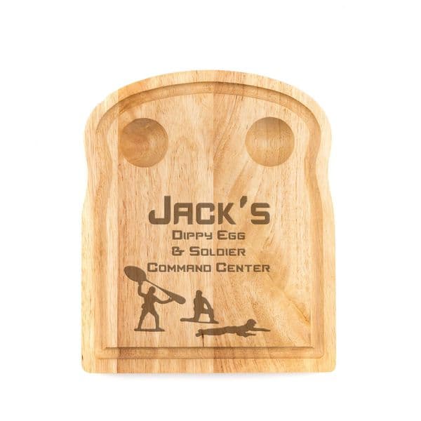 Toy Soldier Personalised Dippy Egg and Toast Board Engraved