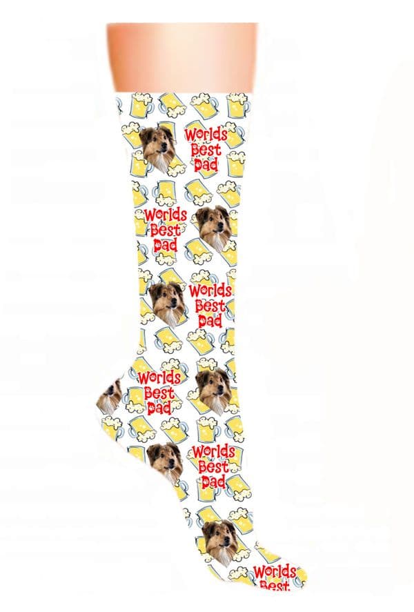 Worlds Best Dad Photo & Text Socks