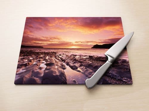 Abereiddy Beach, Pembrokshire - Glass Worktop Saver