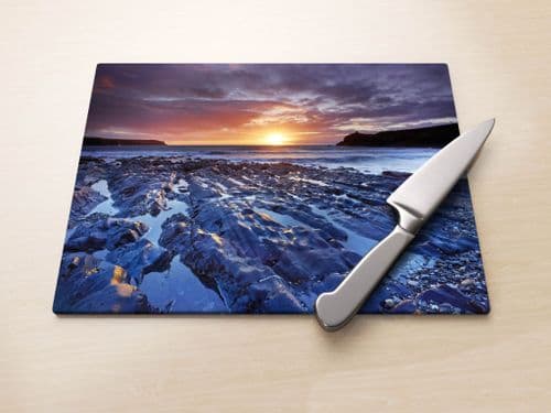 Abereiddy Beach, Wales - Glass Worktop Saver