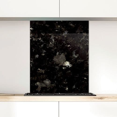 Antique Black Marble - Glass Splashback