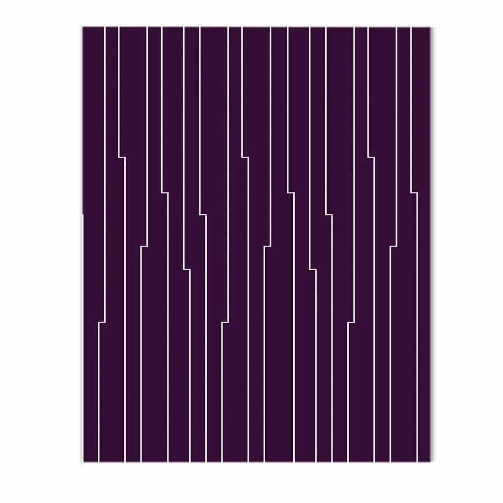 Art Deco Aubergine Glass Splashback