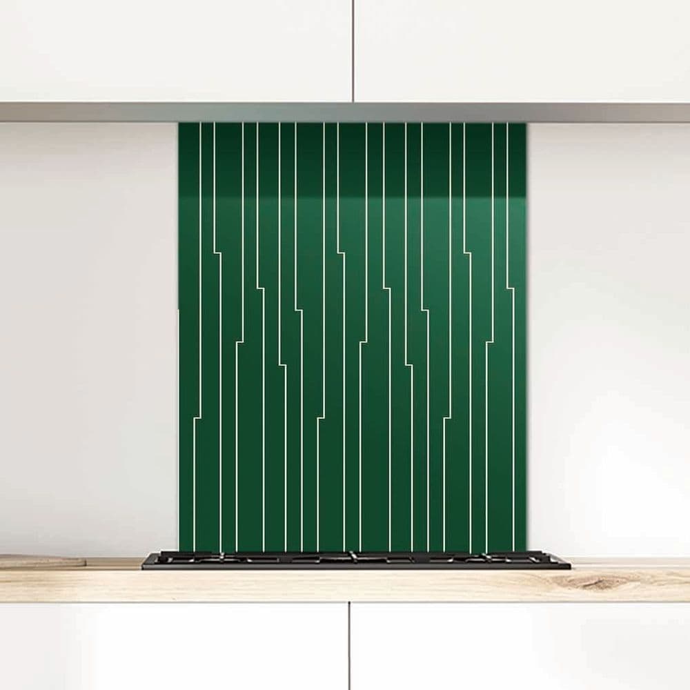 Art Deco Emerald Glass Splashback