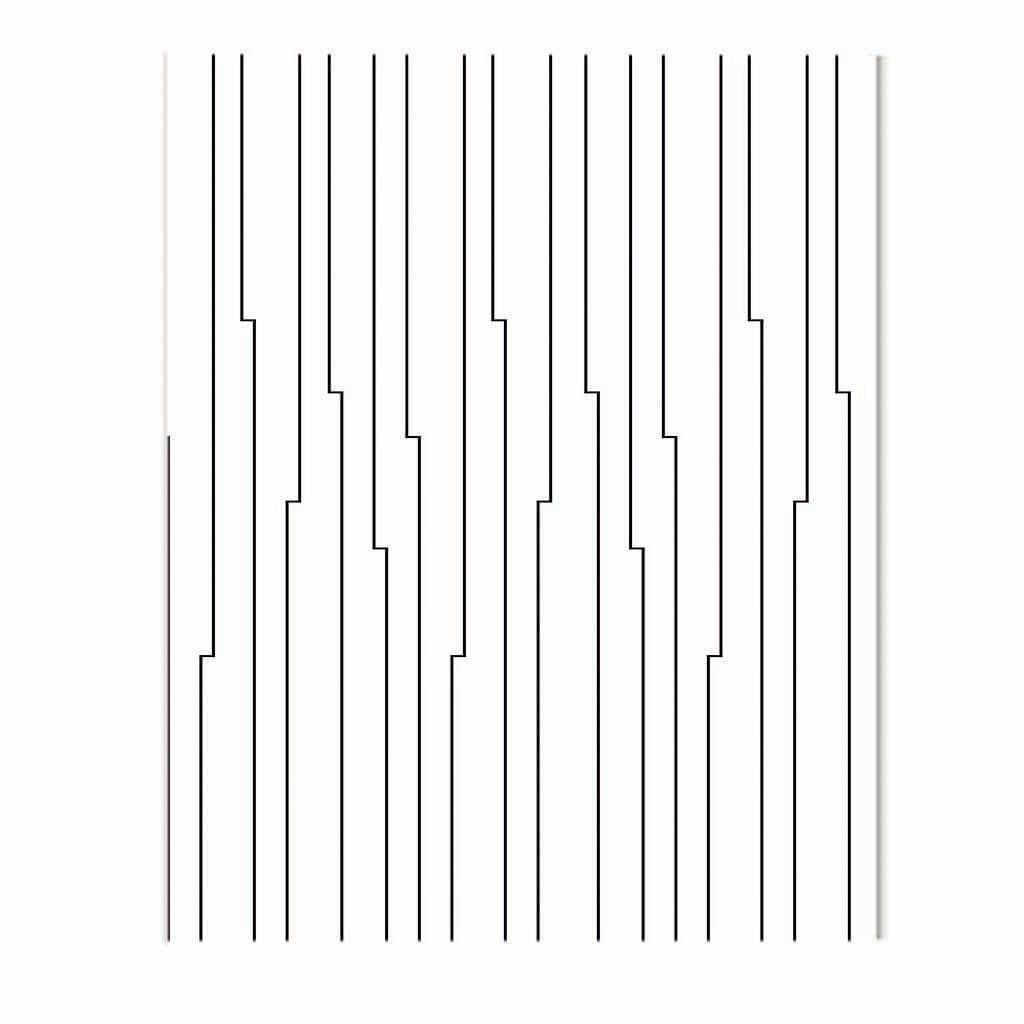 Art Deco Polar white Glass Splashback