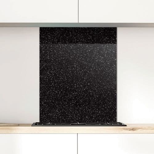 Black Quartz - Glass Splashback