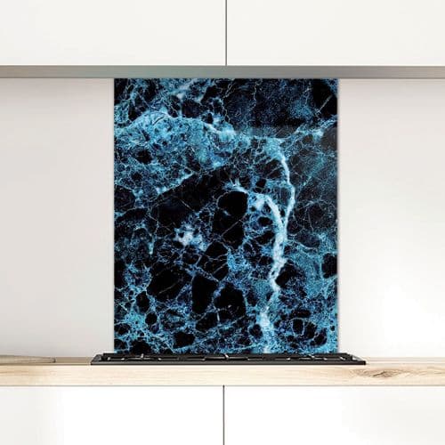 Blue Emperador Marble - Glass Splashback