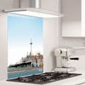 Brighton Skyline Blue - Glass Splashback