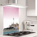 Brighton Skyline Pink - Glass Splashback