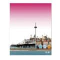 Brighton Skyline Pink - Glass Splashback