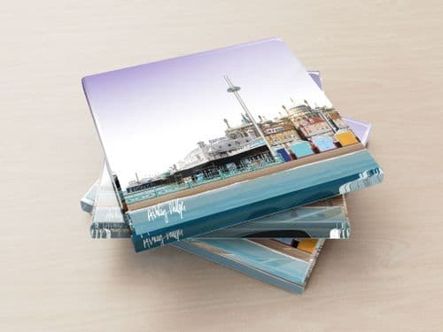 Brighton Skyline Purple - Glass Coasters
