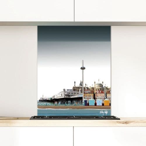 Brighton Skyline Ultra Marine - Glass Splashback