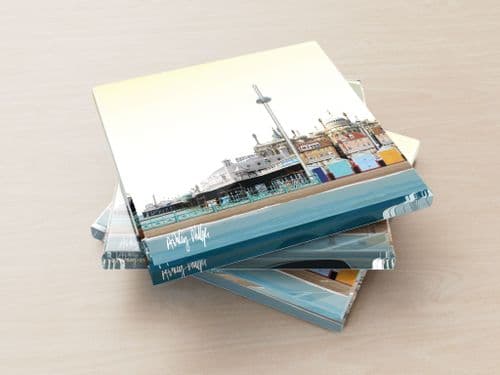Brighton Skyline Yellow - Glass Coasters