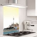 Brighton Skyline Yellow - Glass Splashback