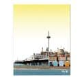Brighton Skyline Yellow - Glass Splashback