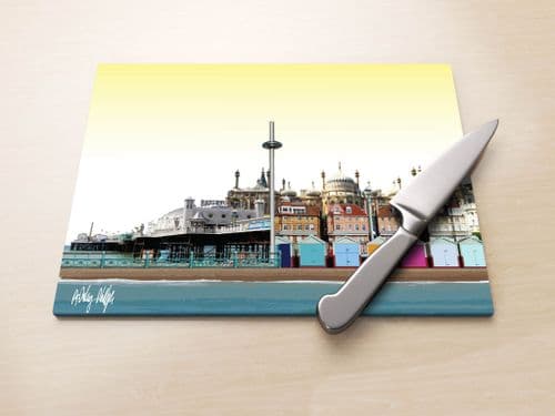 Brighton Skyline Yellow - Glass Worktop Saver