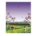 British Countryside Purple - Glass Splashback