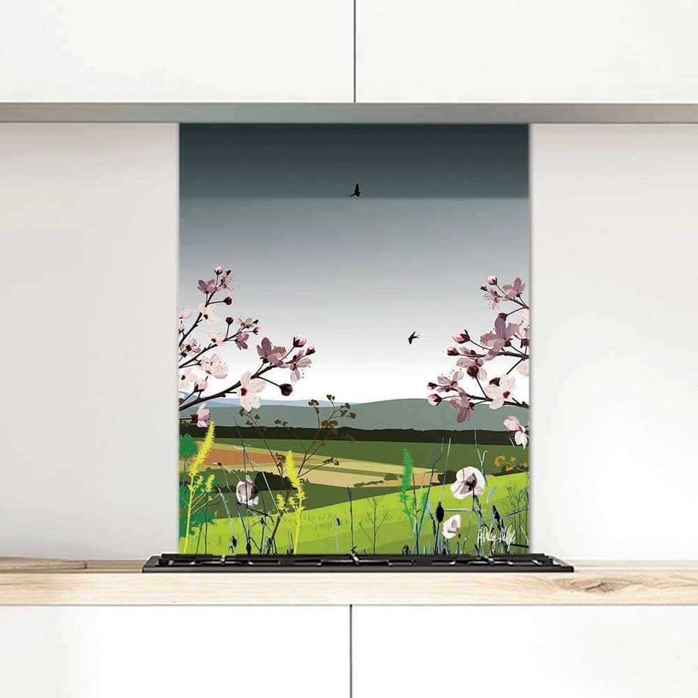 British Countryside Ultra Marine - Glass Splashback
