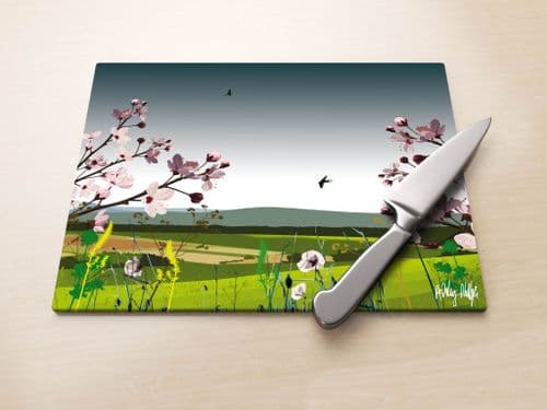 British Countryside Ultra Marine - Glass Worktop Saver