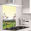 British Countryside Yellow - Glass Splashback