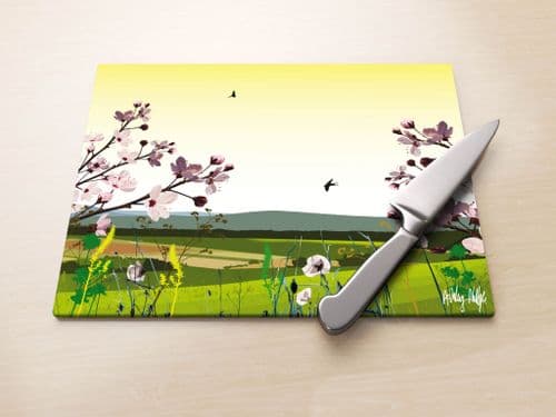 British Countryside Yellow - Glass Worktop Saver