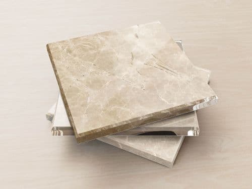 Daino Marble Natural - Glass Coasters