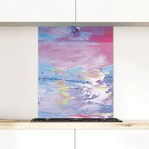 Excess Paint Blue - Glass Splashback