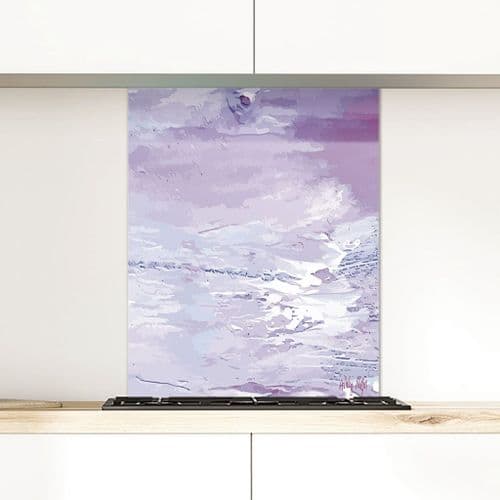 Excess Paint Mauve - Glass Splashback