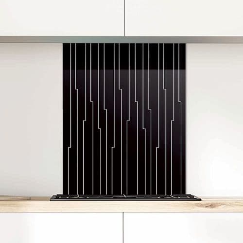 G11 Art Deco Glass Splashback_Carbon_