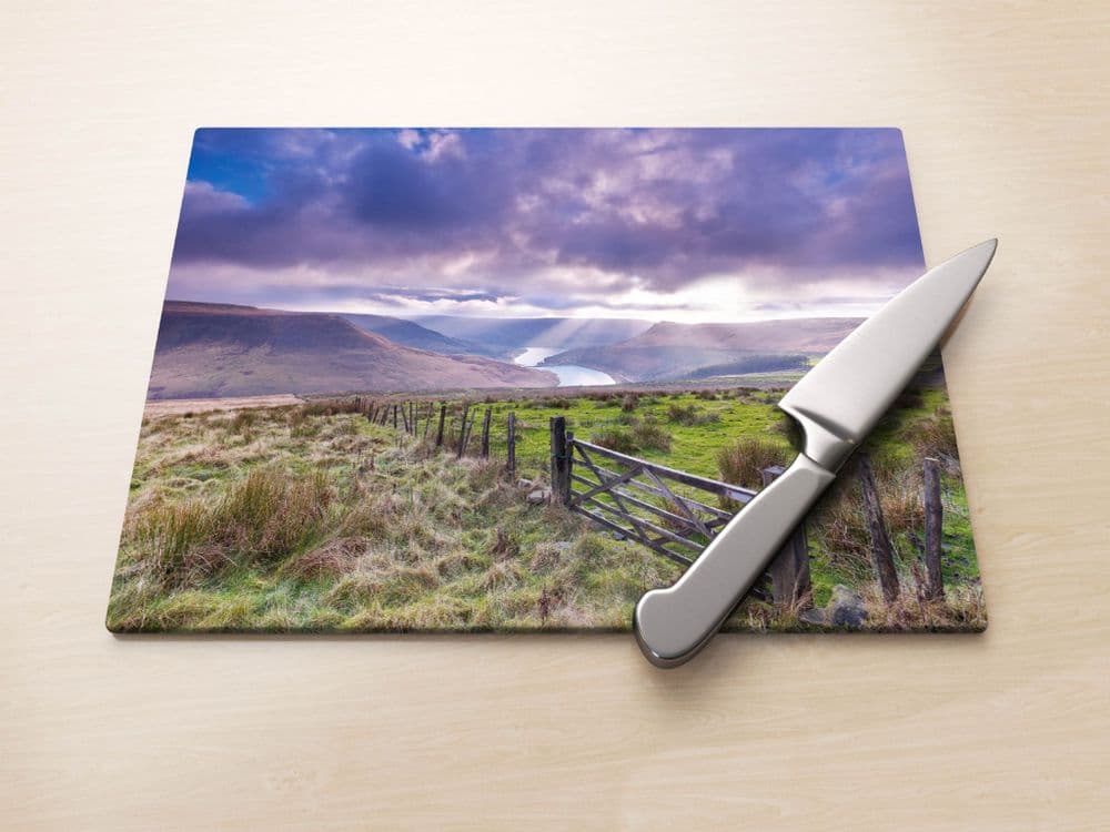 Greenfield Reservoir, Peak District - Glass Worktop Saver