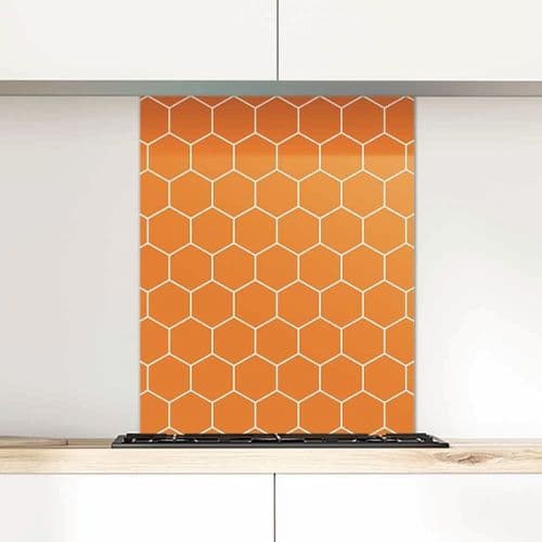 Honeycomb, Orange Peel Glass Splashback