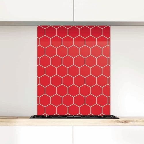 Honeycomb, Poppy Glass Splashback