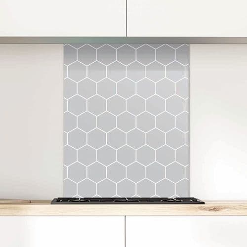 Honeycomb, Quartz  Glass Splashback