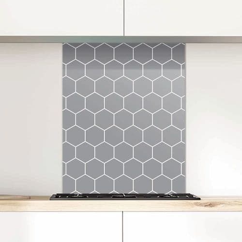 Honeycomb, Titanium Glass Splashback