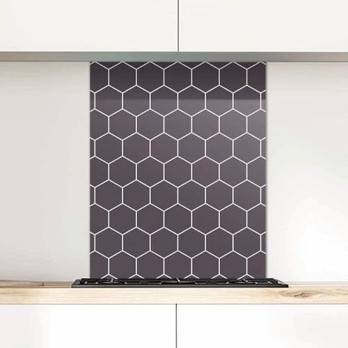 Honeycomb, Welsh Slate 1 Glass Splashback