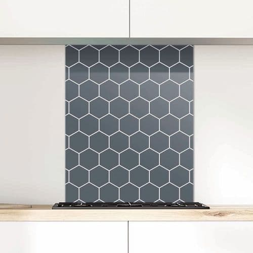Honeycomb, Welsh Slate 2 Glass Splashback