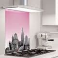 London Skyline Pink - Glass Splashback