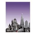 London Skyline Purple - Glass Splashback