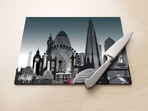 London Skyline Ultra Marine - Glass Worktop Saver