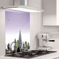 London Skyline With A Twist Purple - Glass Splashback