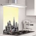 London Skyline Yellow - Glass Splashback