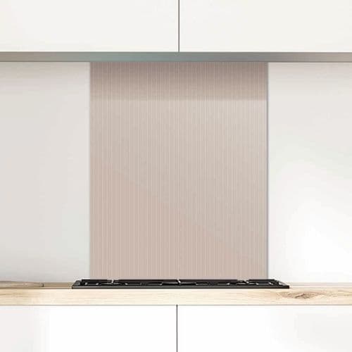 Pinstripe Cappucino Glass Splashback