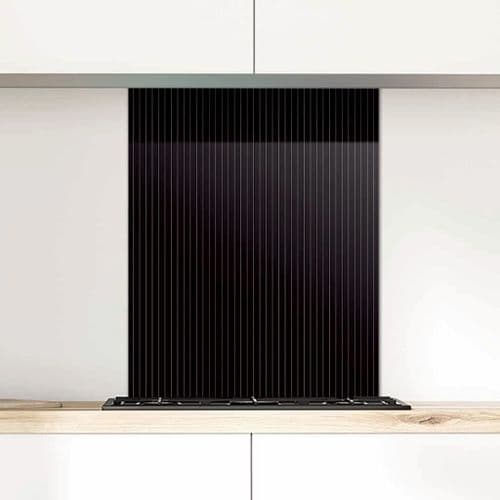 Pinstripe Carbon Glass Splashback