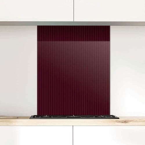 Pinstripe Claret Glass Splashback