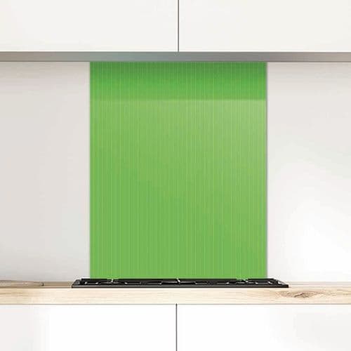 Pinstripe Fresh Lime Glass Splashback