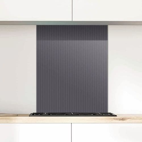 Pinstripe Graphite Glass Splashback