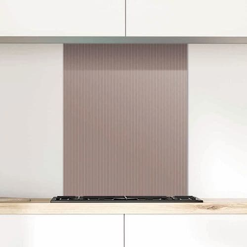 Pinstripe Mocha Glass Splashback