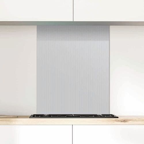 Pinstripe Quartz  Glass Splashback