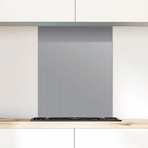 Pinstripe Titanium Glass Splashback